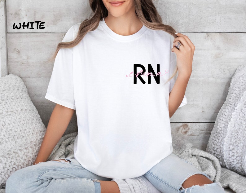 Custom Comfort Colors® Registered Nurse Shirt, RN With Name Shirt, Nurse Life Shirt, Nurse For Work Rn, Registered Nurse Gifts, Nurse Gift