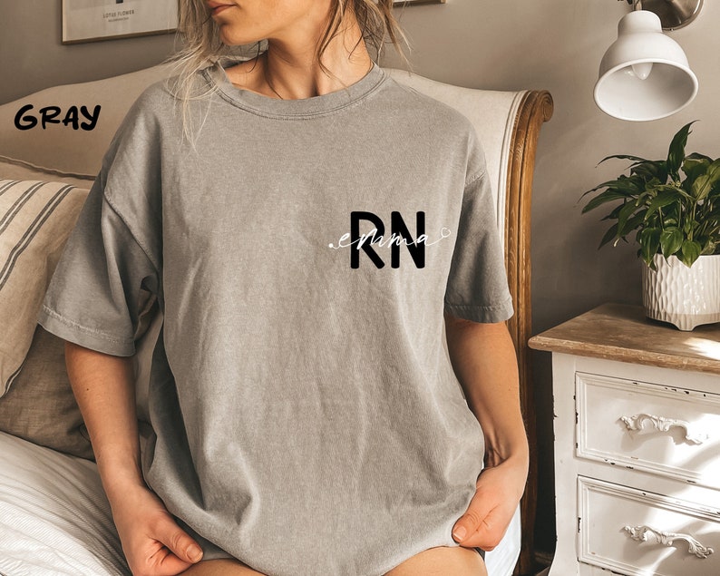 Custom Comfort Colors® Registered Nurse Shirt, RN With Name Shirt, Nurse Life Shirt, Nurse For Work Rn, Registered Nurse Gifts, Nurse Gift