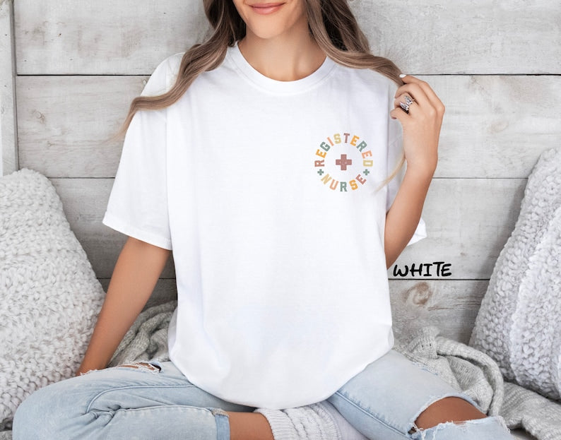 Comfort Colors® Registered Nurse Shirt, Nurse Life Shirt, Retro Nurse For Work RN, Registered Nurse On The Pocket, Nursing School Gift