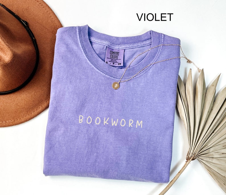 Comfort Colors® Bookworm Shirt, Book Lover T-shirt, Bookish Outfit, Book Club Clothing, Bookworm Tee, Reading Teacher Tshirt, Librarian Gift