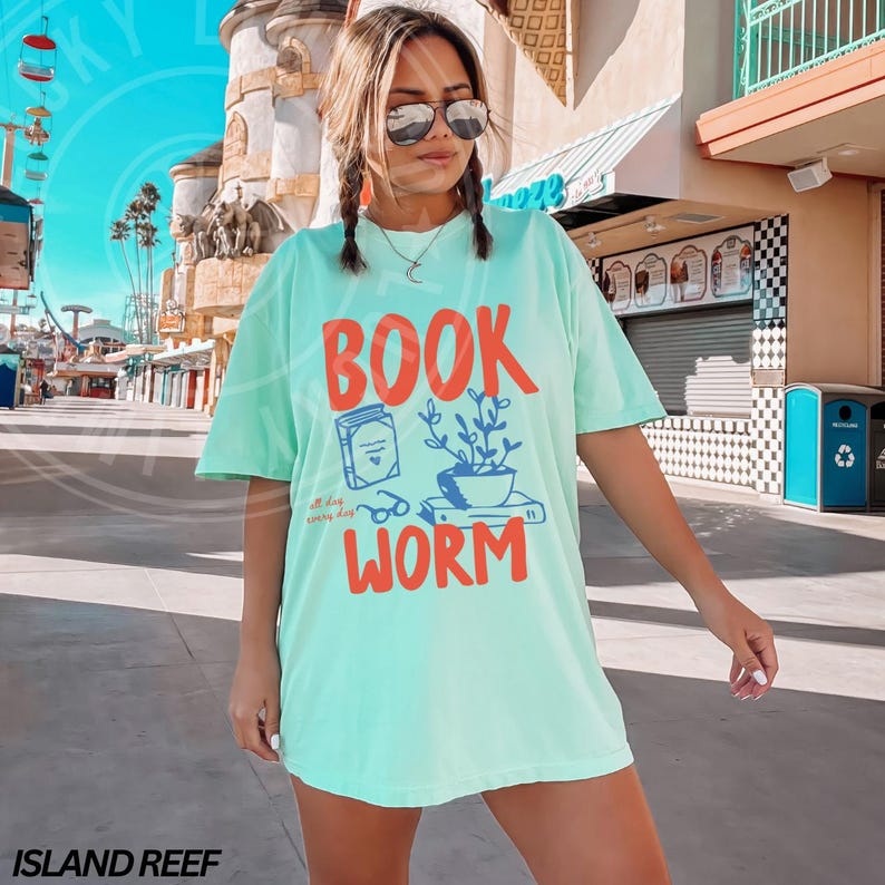 Comfort Colors® Bookworm Shirt, Booktrovert Shirt, Book Lover Gift, Book Shirts For Women, Bookish Gifts, Reading Shirt, Teacher Graphic Tee